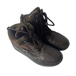 Nautica Boys Youth Brown & Black Winter Boots Size 4